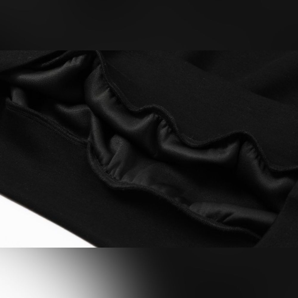 Black Ruffled Rhinestone Sweatshirt - Picture 4 of 5
